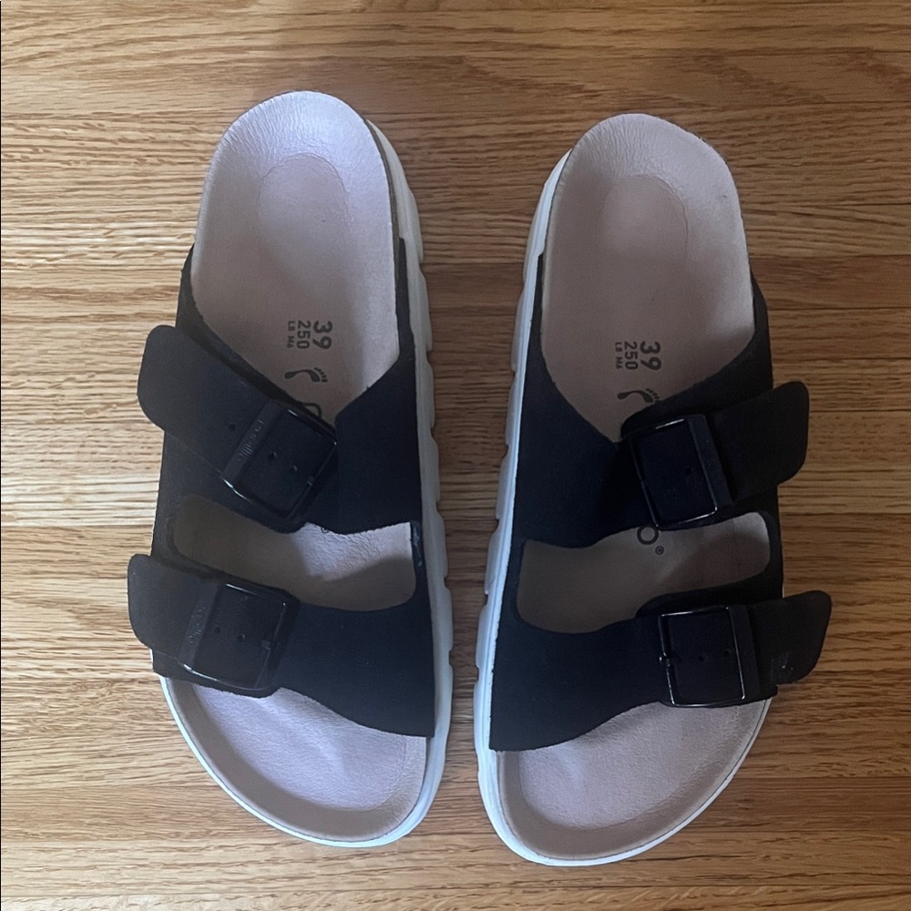 Papillio by Birkenstock Arizona Chunky Suede Sandal - Black